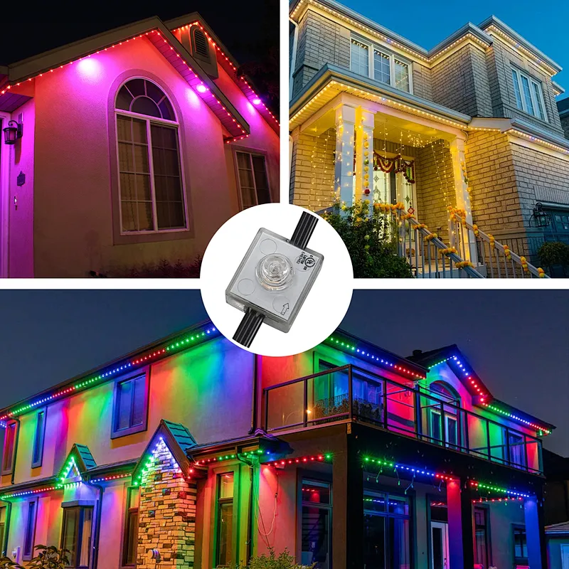 IP68 Outdoor Waterproof Eave Light RGBW Smart Chasing LED Permanent Pixel Light